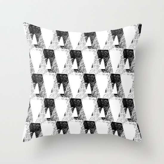 black & white / modern repeat Throw Pillow