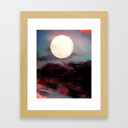 Tonight, I Am Dreaming That We Can Sleep Under The Same Moon. Framed Art Print