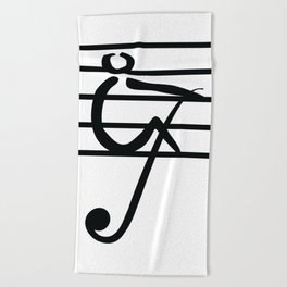 Rowing & Music Key1 Beach Towel