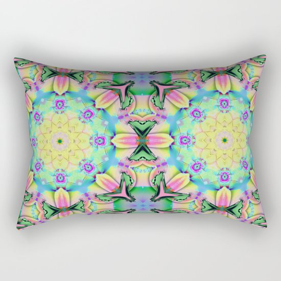 Summer feelings, colourful kaleidoscope design Rectangular Pillow