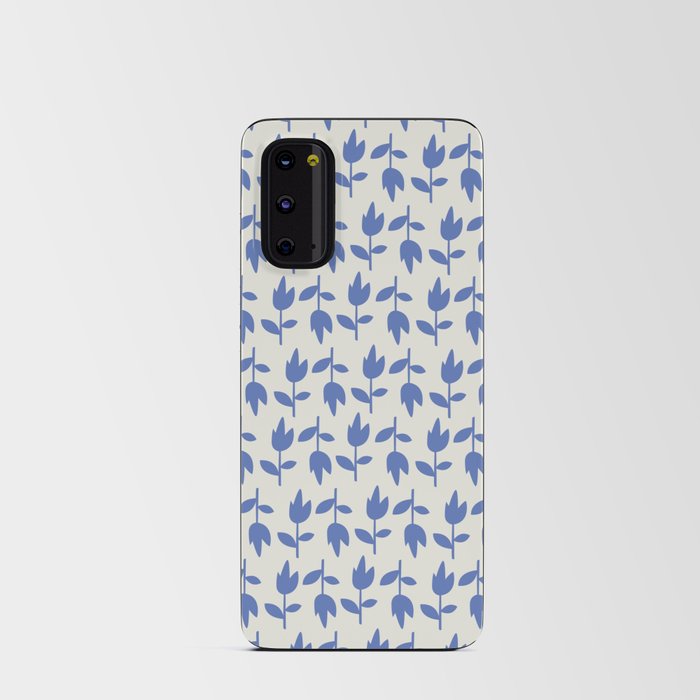 Dainty Scandinavian Tulips - blue Android Card Case