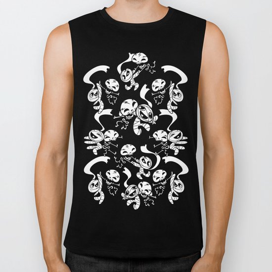 Mummy & Skeleton Biker Tank