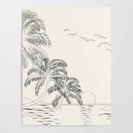 Beach Linescape Poster