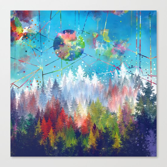 colorful forest 3 Canvas Print
