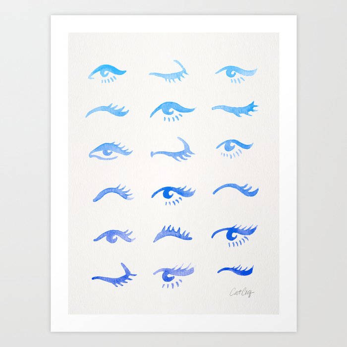 Mascara Envy – Blue Ombré Palette Art Print