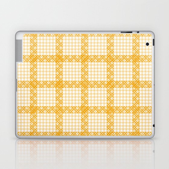 Woven Checkerboard (Yellow) Laptop & iPad Skin