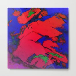 Red erosion Metal Print | Strongpigments, Colouredpanels, Brokenedges, Digital, Redblue, Painting, Brightcolours, Verybright, Expressionism, Coourfield 