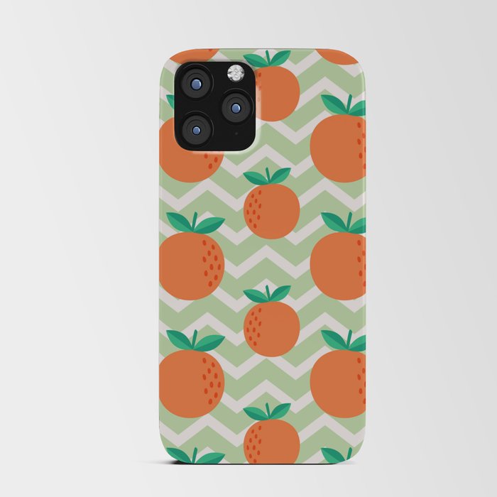 Summer Zig-Zag Lines Orange Happy Collection iPhone Card Case