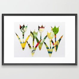 Five Little Flowers Framed Art Print