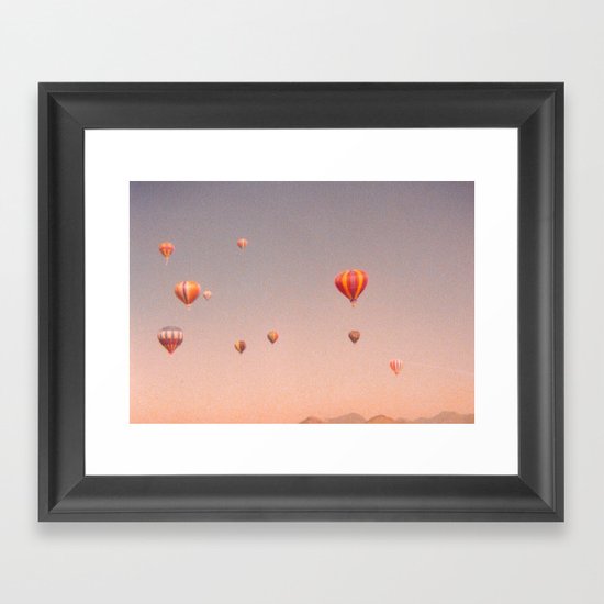 vintage hot air balloons in rio Framed Art Print