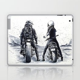 Romantic biker couple Laptop Skin