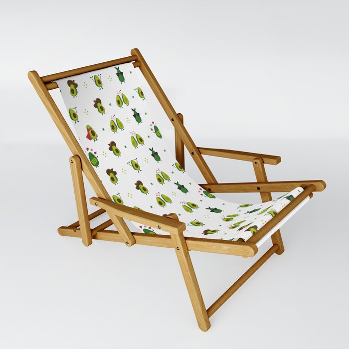 Avocado Pattern - holy guacamole collection Sling Chair