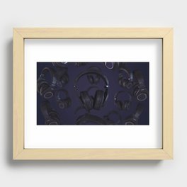 Rotating headphones. Recessed Framed Print