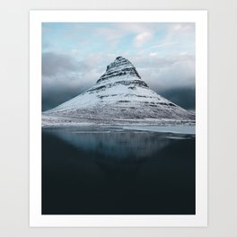 Iceland Mountain Reflection - Landscape Photography Art Print