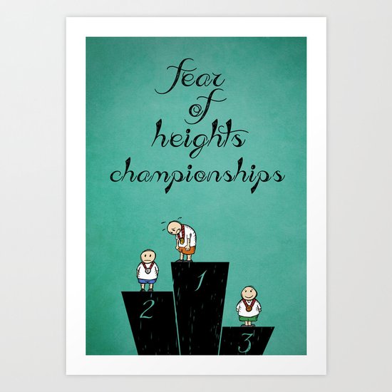 fear of height Art Print