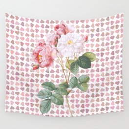 Roses and Hearts Wall Tapestry
