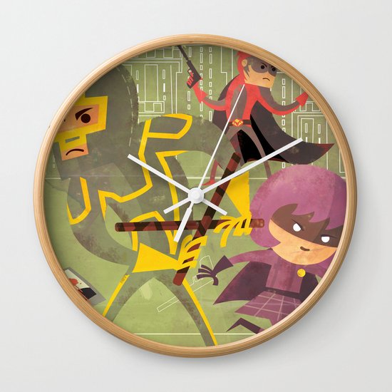 kick ass fan art 2 Wall Clock