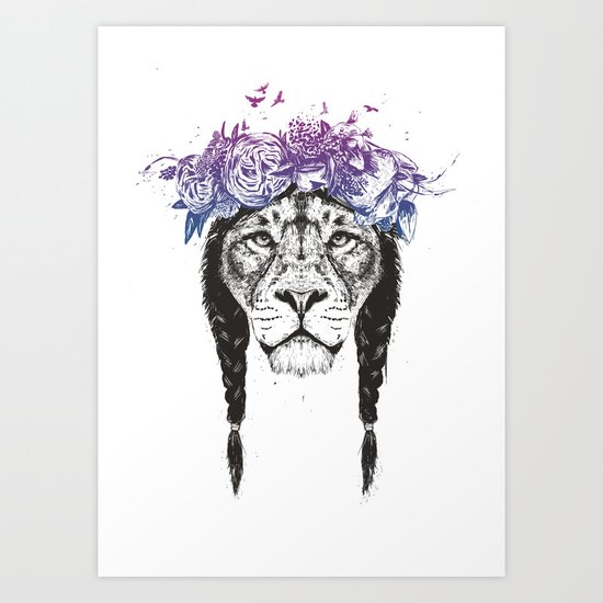 King of lions Art Print