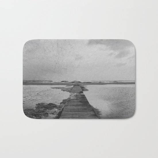 Storm in the beach Bath Mat