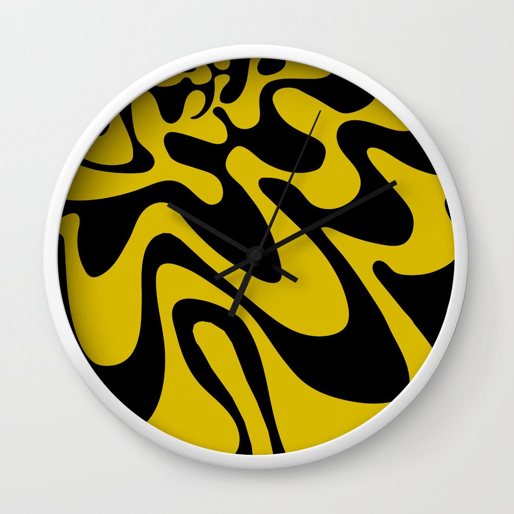 Swirly Whirly Abstract Pop Art Painting By Bruce Gray Wall Clock