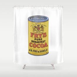 Tin Can Fry Cocoa Yellow Tin Pure Breakfast Shower Curtain