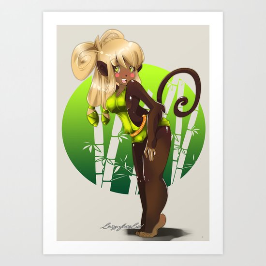 Monkey Art Print