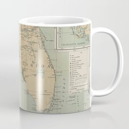 Vintage Lighthouse Map of Florida (1898) Mug