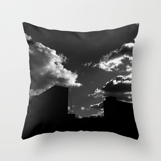 The Clouds above-Monochrome version Throw Pillow