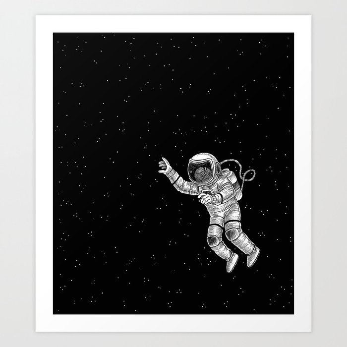Astronaut in the outer space Art Print