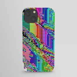 Equatorial Rainbow (Glitch Art / Pixel) iPhone Case