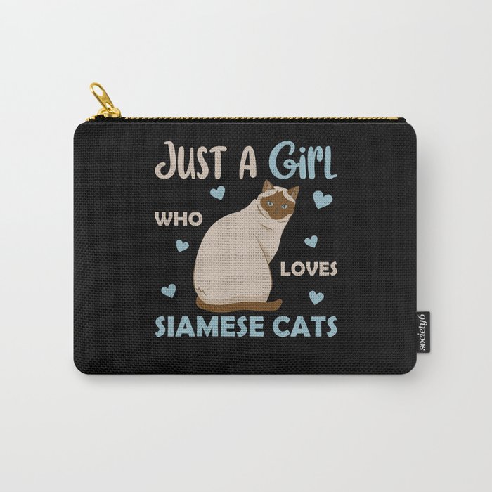 Just A Girl Who Loves Siamese Cats Cute Cat Carry-All Pouch