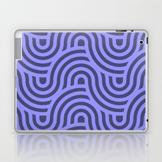 Very Peri Color Waves Lines pattern Graphic Design Laptop & iPad Skin