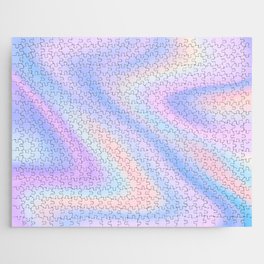 Abstract Gradient Pattern Purple Teal Jigsaw Puzzle