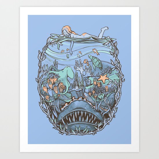 What Lurks Beneath Art Print
