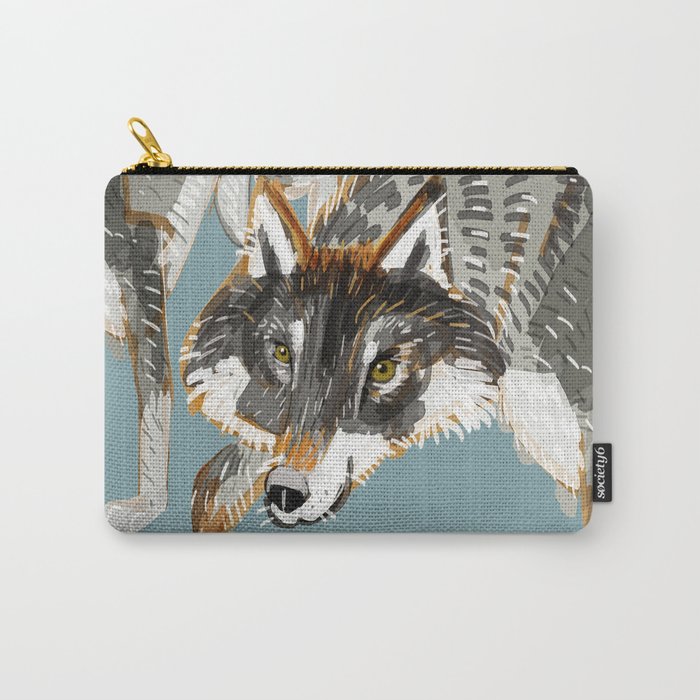 Totem Dark European Wolf Carry-All Pouch