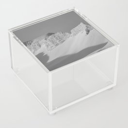  Land of contrast | Mountain glacier landscape black and white | Iceland shadows Acrylic Box
