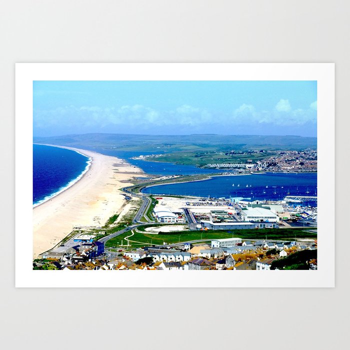 Portland Bill View Weymouth Dorset Art Print By Ohhsocuriousillustration Society6