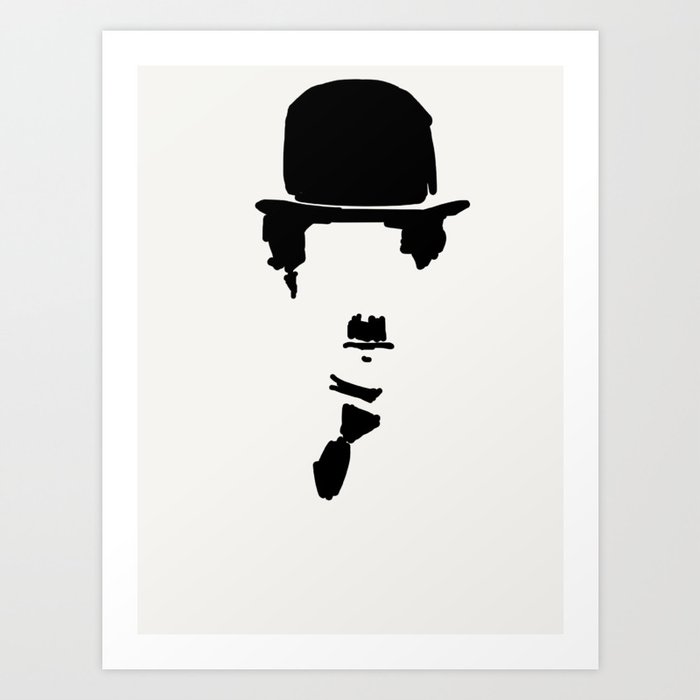 30- Charlie Chaplin & his Hat, tie and mustache Art Print by OracleArtist |  Society6