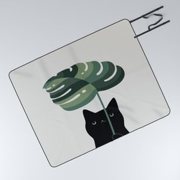 Cat and Plant 16 Picnic Blanket