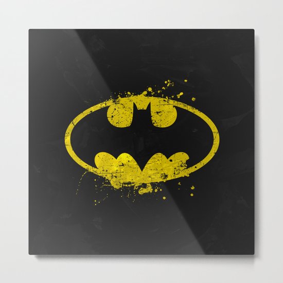 Bat man's Splash Metal Print
