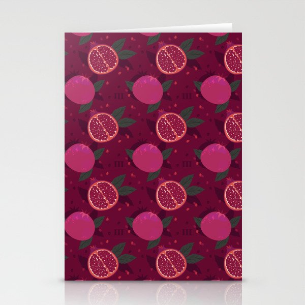 Pomegranate Pattern Small Stationery Cards