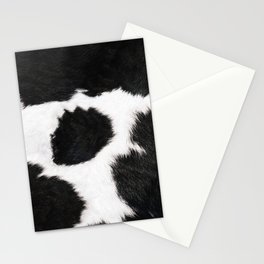 Black And White Farmhouse Cowhide Spots Stationery Card