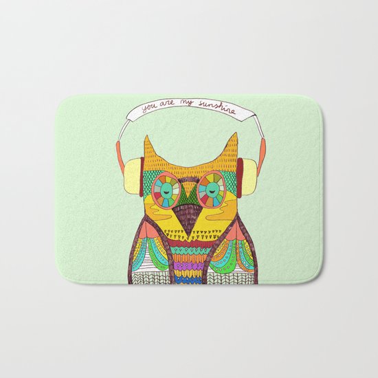 The Owl rustic song Bath Mat