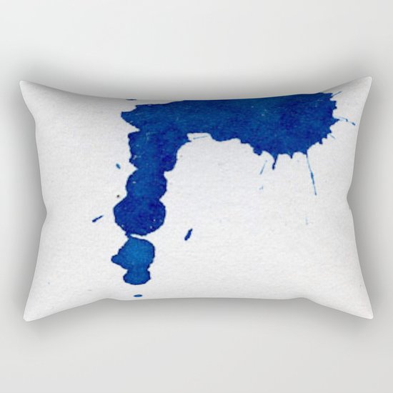 COBALT SPLATTER Rectangular Pillow