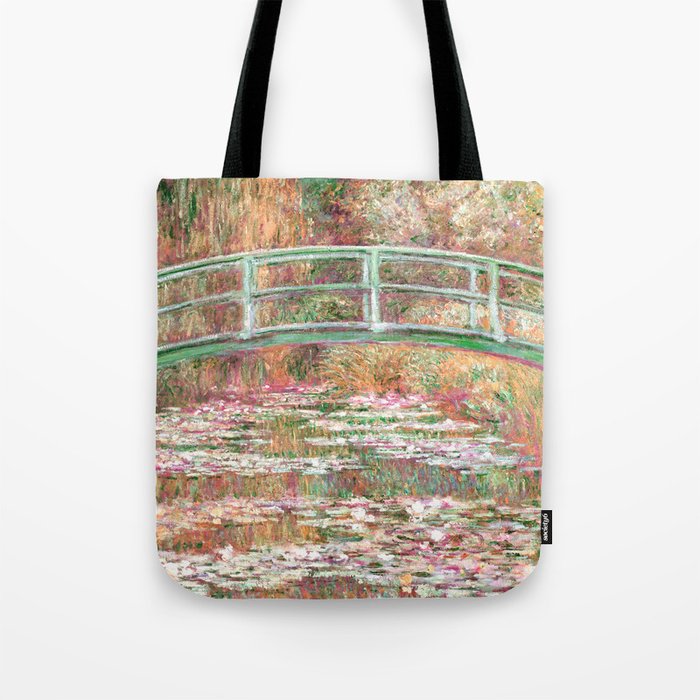 Bridge over a Pond of Water Lilies 2 Tote Bag