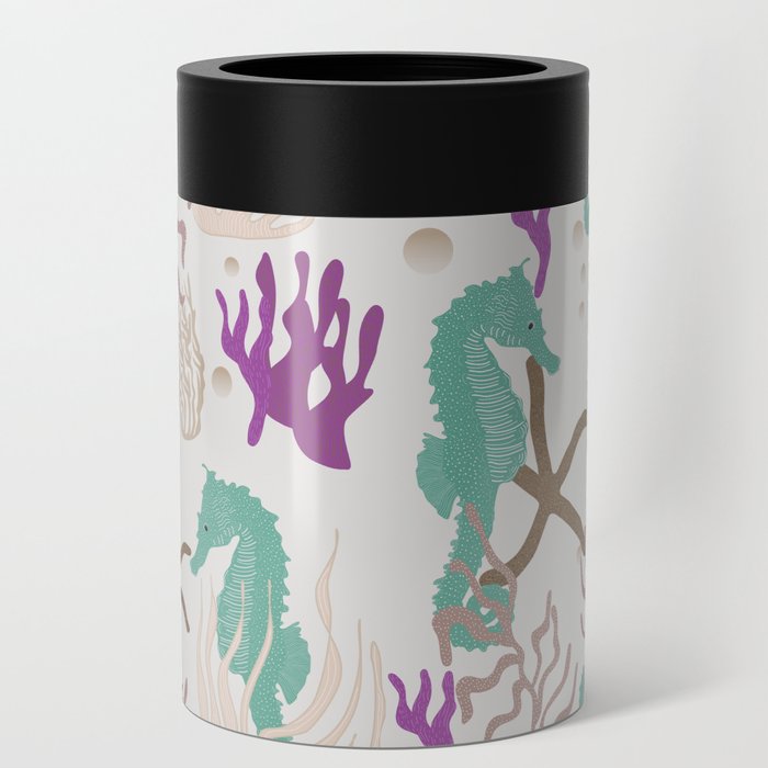 Sea life seahorse pattern Can Cooler