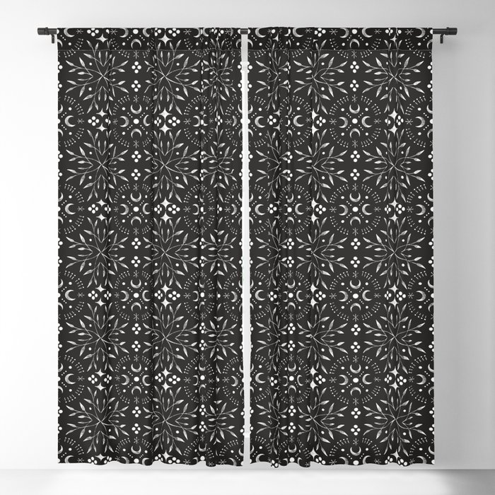 Mystical mosaic lunar phases BN Blackout Curtain