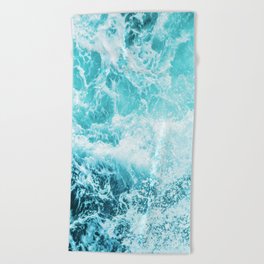 Perfect Sea Waves Beach Towel