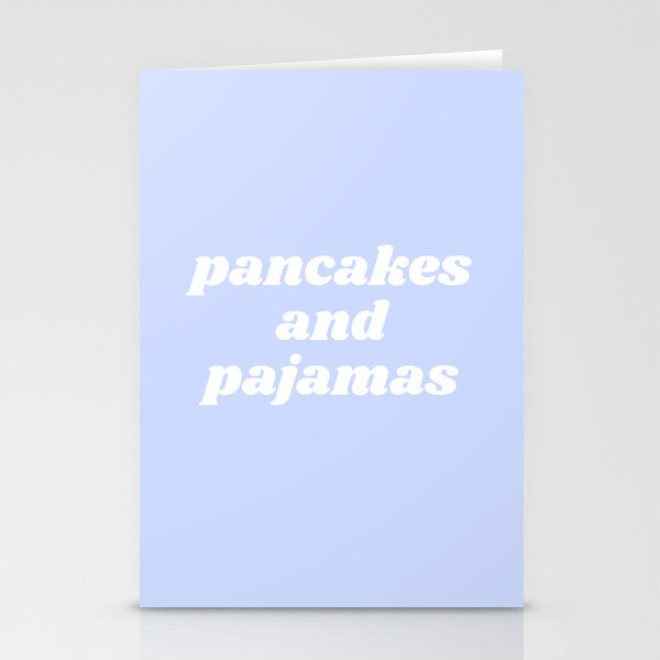 pancakes and pajamas Stationery Cards