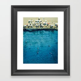 Aerial: On The Beach Framed Art Print